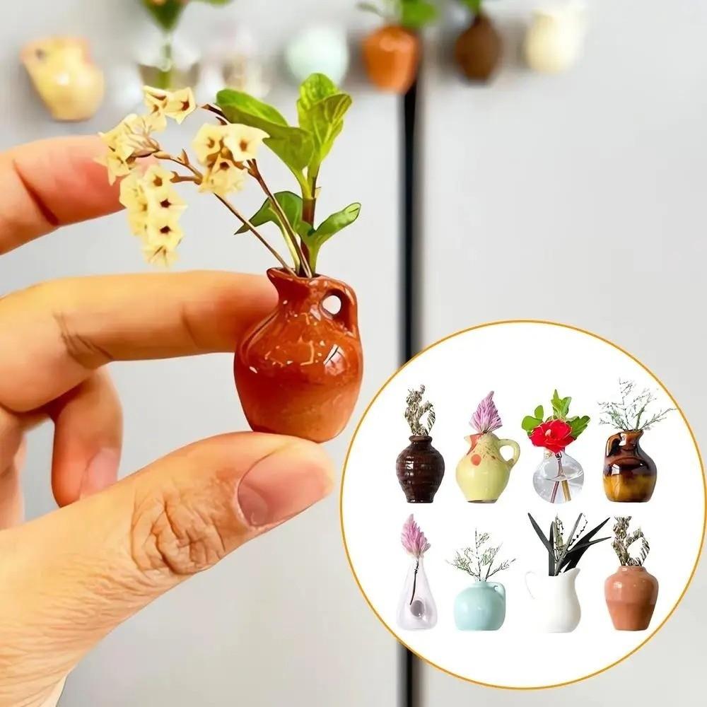Unique Vase Refrigerator Magnet Handmade 3D Vase Magnet Mini Vase Fridge Magnets  Dorm Room