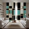 2pcs HD Dopamine Creative Geometric Decorative Curtain Green Tie Digital Printed Curtain Home Decor Style Decorative Living R