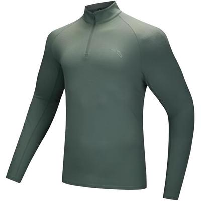 Comfortable Casual Thick Simple Stand Collar Sweatshirt Men Tops Light-Green 952615403-2