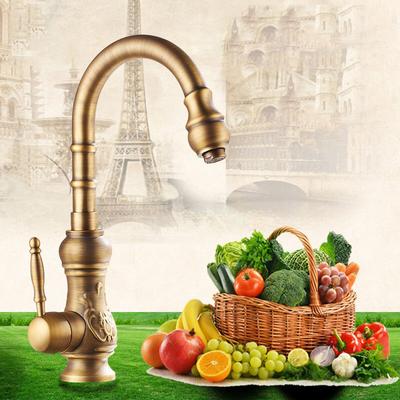 Antikmessing Küchenarmatur Vintage Küchenspülbeckenhahn Messinghahn torneira banheiro Waschbeckenmischer Wasser Spülbeckenarmatur