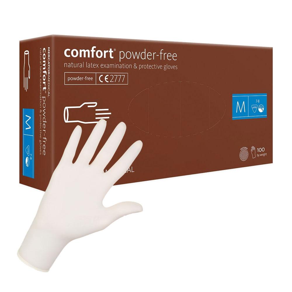 Mercator Latex Comfort Powder-Free Latex Gloves 100 Pcs