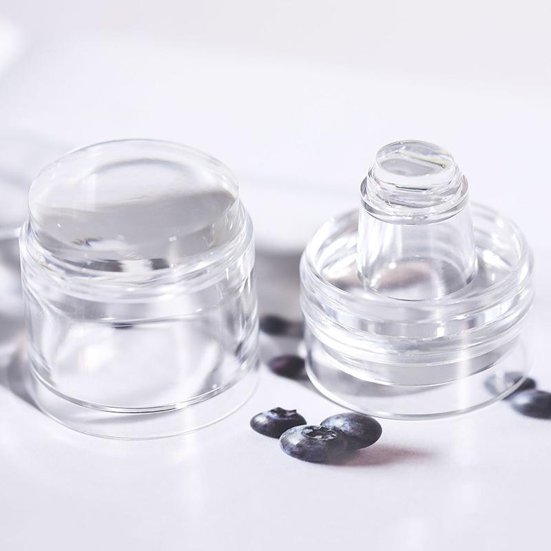 Jelly Silicone Nail Stamper Scraper With Cap Set Nail Templates Stamp For Stamping Polish Printing Manicure Nail Art Stamp Tool