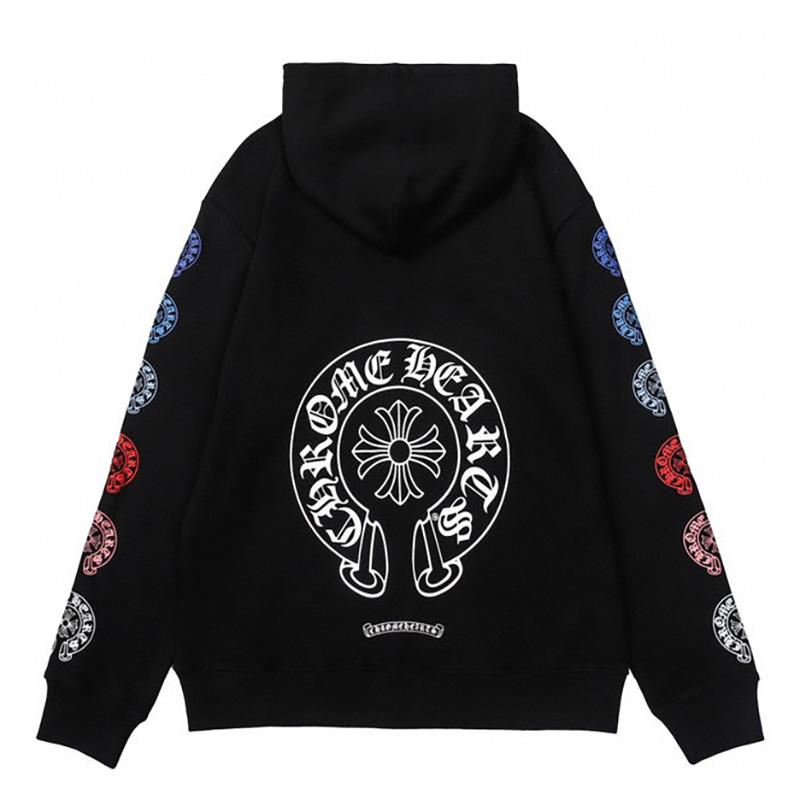 827 CHROME HEARTS 2025 Autumn and Winter New Plus Size Classic Style Logo Zipper Hooded Sweatshirt, Suitable for Couples to Wear