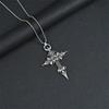Vintage Gothic Skull Jesus Cross Pendant Necklace Catholic Jewelry Men Woman Punk Religious Amulet Necklace