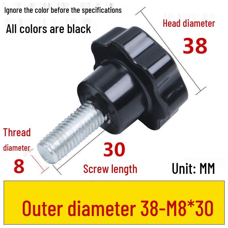 Star-Shaped Bakelite Hand-Tightening Screw Handle (M4-M10)