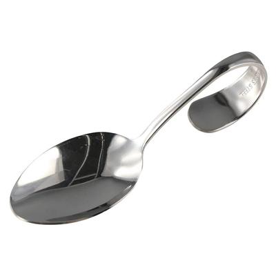 Cutlery Stainless Steel Curved Handle Spoon Rustproof Portable Serving Spoons Comfortable Grip Safe Dessert Spoons Buffet