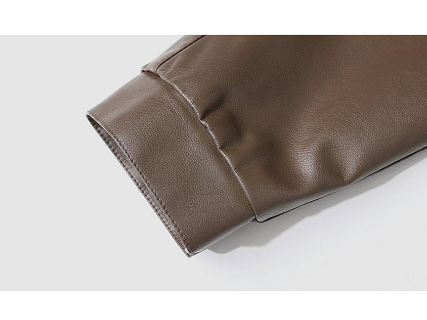 2025 Spring Women's Stylish Slim-Fit PU Leather Jacket - Fashionable Mom's Outerwear for 30s & 40s