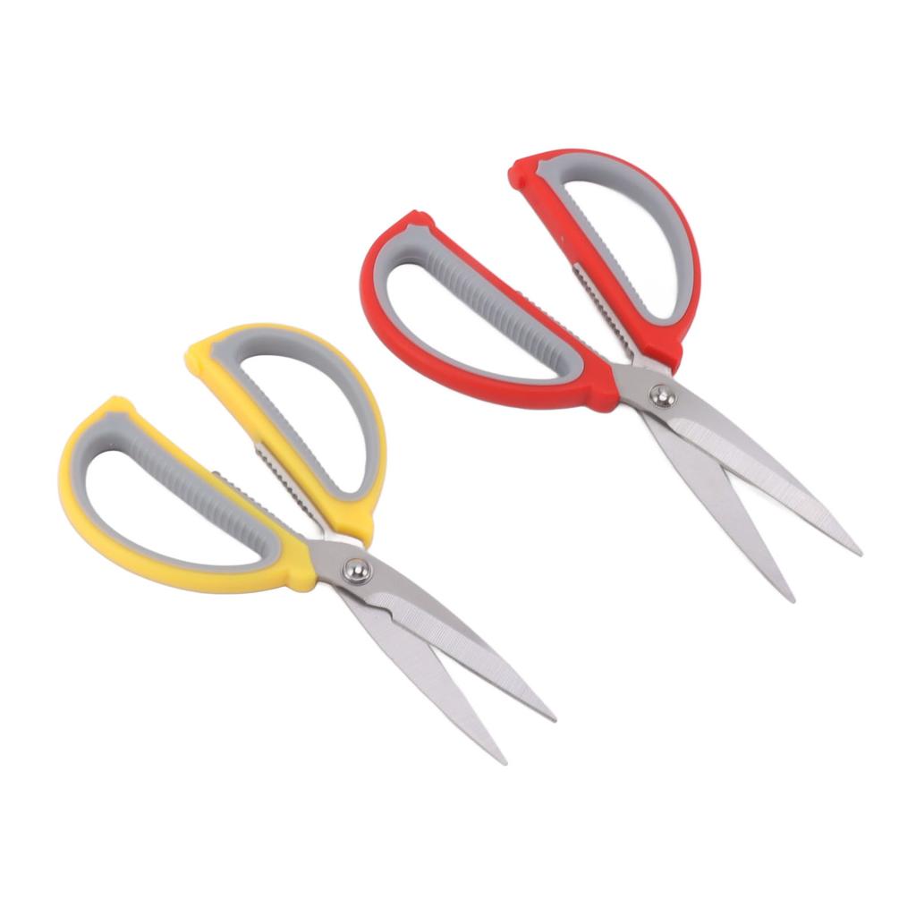 2Pcs Kitchen Scissors Stainless Steel Blade Serrated Edges Heavy Duty Meat Scissors Poultry Shears