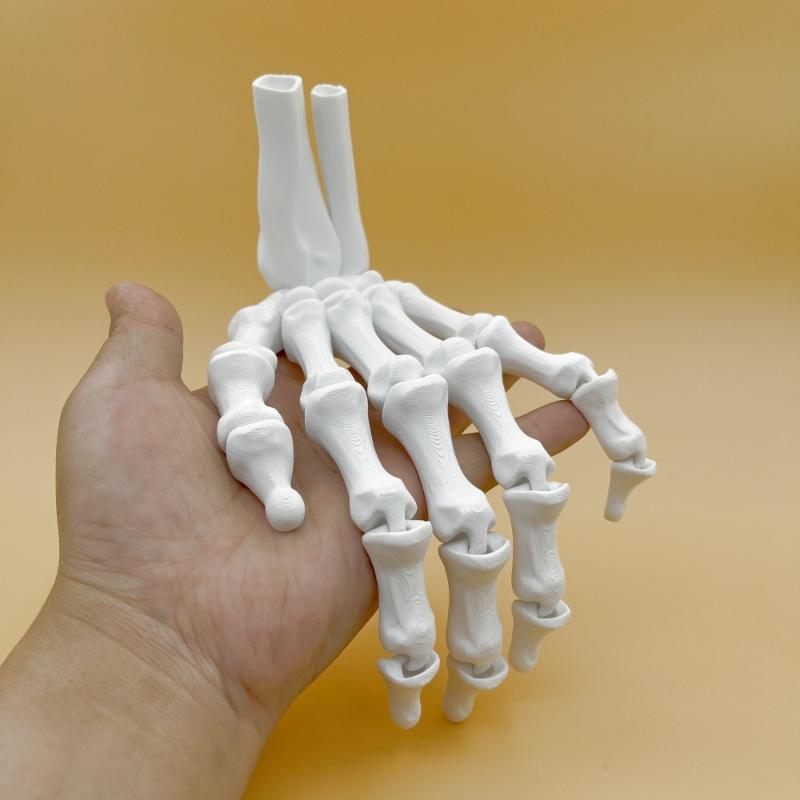 2Pcs 3D Printed Plastic Scary Decoration Halloween Skeleton Hand Prop For Haunted House Horror Party Table Display Ghost