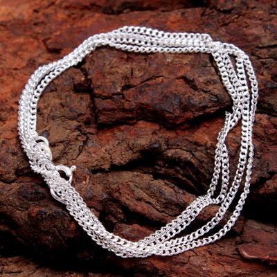 925 Sterling Silber, Geschenke für sie, Unisex-Halskette, alle Größen erhältlich, Silberkette