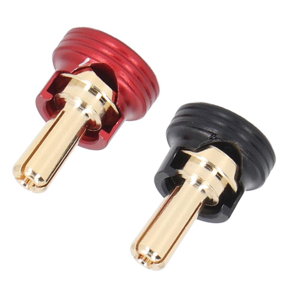 2 Pcs/Set Copper Connectors RC Battery Heatsink Plugs 4/5mm RC Heatsink Plug Grips Set  RC Cars