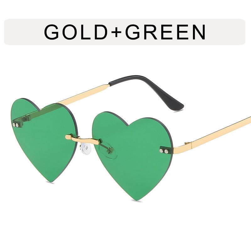 Love Heart Shape Women Sunglasses Rimless Metal Leg New Fashion Designer Sunglasses Female High Quality Sun glasses for Women