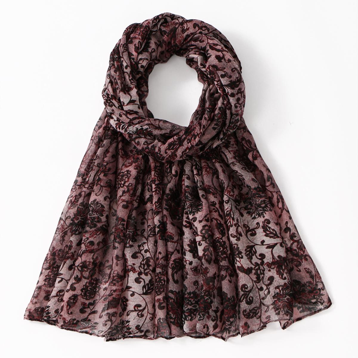 

Colorful Printed Shawl Muslim Soft Premium Cotton Voile Hijab Scarf Women Fashion Floral Printed Viscose Hair Wrap Headscarf