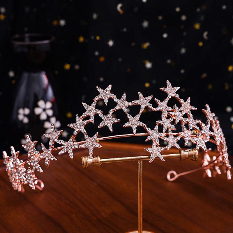 Silver Color Crystal Crown Tiara Party Rhinestone Prom Diadem Crown For Women Bridal Wedding Hair Accessories Jewelry Crown Gift