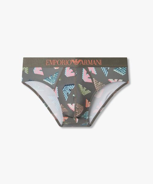 

[Emporio Armani Underwear] Мужские трусы-слипы с 3D-принтом логотипа 0816111022 [Отправка из Кореи] 100% Оригинал Melange Grey - S