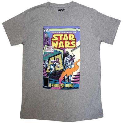 STAR WARS Unisex Yetişkin Tek Başına Bir Prenses Çizgi Roman Kapağı Tişörtü