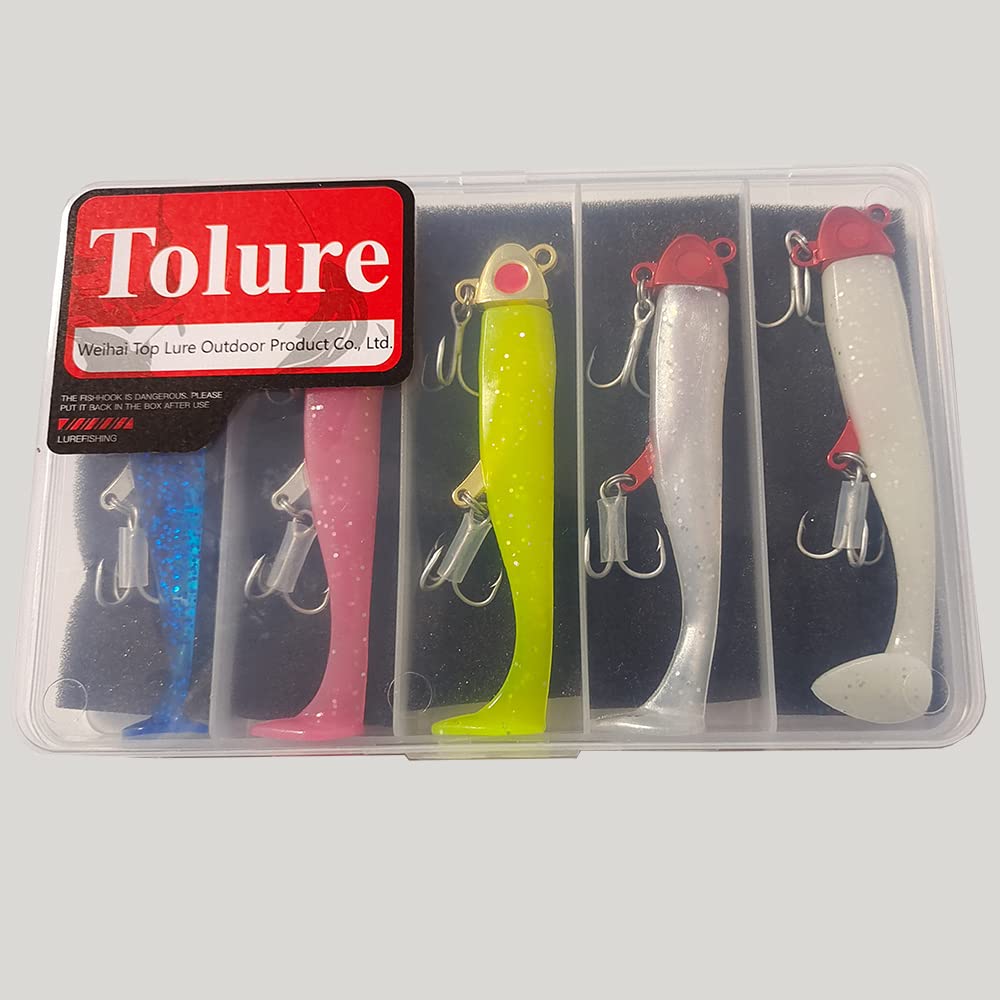 Tolure Jig Head Soft Lure 18g Plastic Fishing Lure with