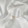 iF ME Ins Korejský Retro Motýl Perlový Přívěsek Zlatý Náhrdelník Elegantní Jednoduché Náhrdelníky Choker Šperky Doplňky