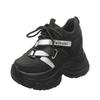 Platform-soled Dad Shoes Women's 2025 Autumn New Mesh Breathable Muffin Shoes Show Small Feet and Increase Height Casual Sports Shoes