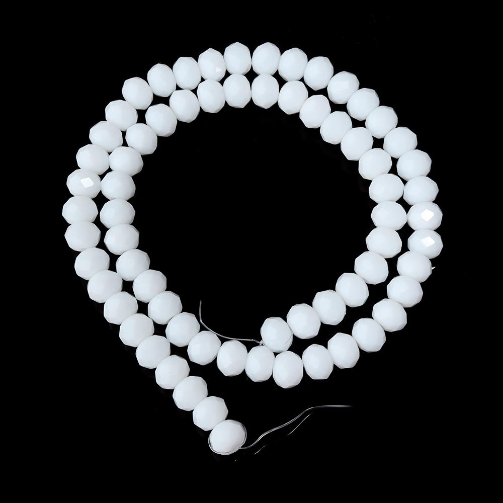 3 4 6 8 10mm Faceted Crystal Beads Porcelain White Glass Beads Loose Beads For Jewelry Making DIY Bracelets Necklace Accessories