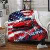 Patriotic Sports Car Home Blanket Customize Your Names Comfortable Soft Lightweight Allseason Multipurpose Blanket For Picnics Sofas Offices Beds