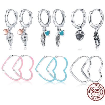 Gli orecchini con zirconi a forma di cuore in vero argento sterling 925 al 100% in stile classico 11 sono adatti come regali di compleanno per gioielli di moda per ragazze