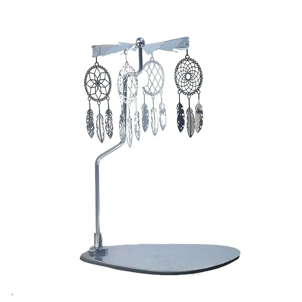 Gold/Silver Rotating Candlestick Stainless Steel Tealight Holder Rotary Candle Holder  Party