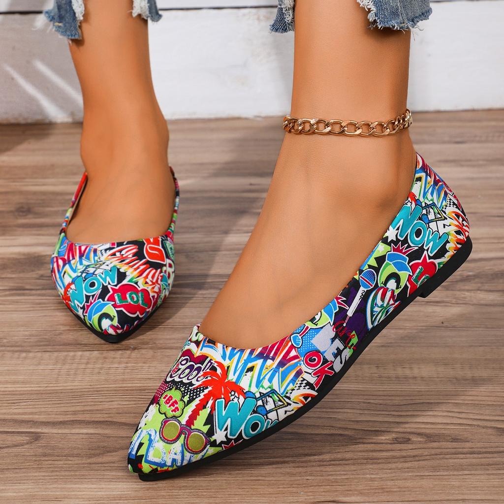 Women Flats 2024 New Spring Autumn Walking Pointed Top Square Heels Loafers Shoes Shallow Lolita Shoes Sneakers Zapatos De Mujer