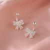 2025 Little Red Sweet Potato Bow Stud Earrings: New Light Luxury High-End Niche Women's Style