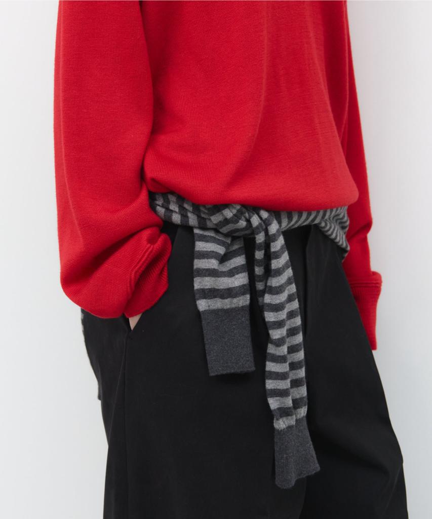 GBH APPAREL Loose V-Neck Knit / Red