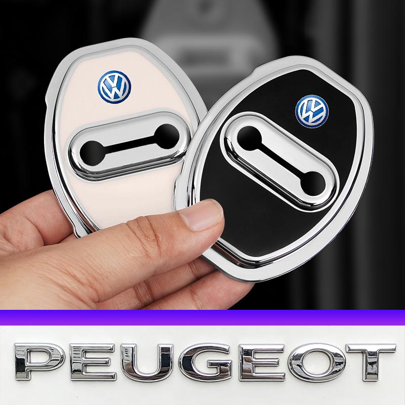 4Pcs Silicone Car Door Lock Buckle Protector Cover Valve Cap For VW Golf Amarok T5 Phaeton Teramont ID3 Tiguan T-Cross Passat MUK5