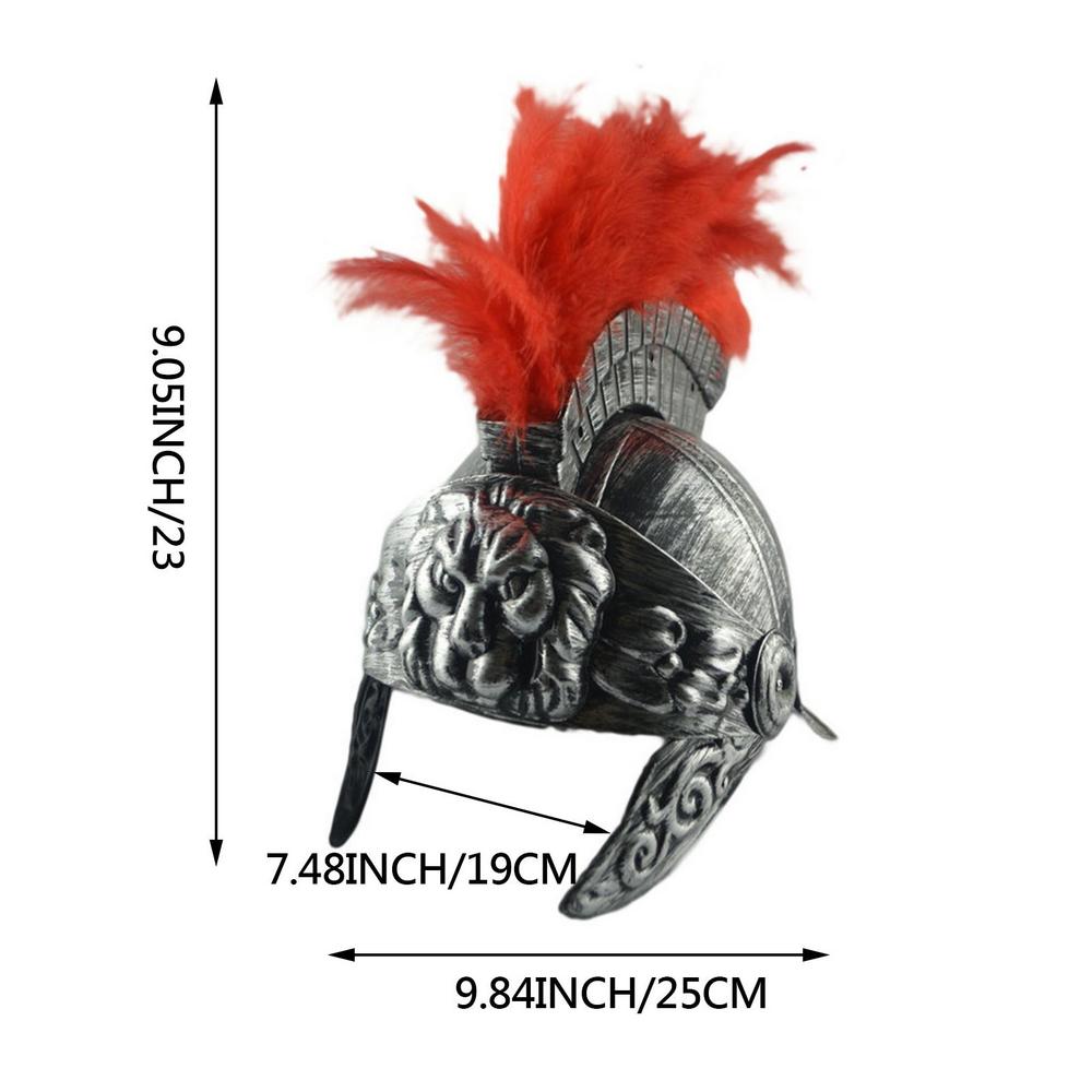 

Средневековый Рыцарь Гладиатор Спартанцы Римский Воин Винтажный Шлем Перо Лев Кепка Аксессуар Для Хэллоуина Косплея Костюма Реквизит серебряный