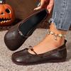 Pantofi Noi Femei Stil Bohemian Vintage cu Mărgele, Moi, Mary Jane Balerini - Jucăuși, Confortabili, de Purtat în Orice Sezon, Încălțăminte Femei