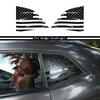 2pcs Rear Window Trim Cover Stickers For Dodge Challenger 2008 up n flag