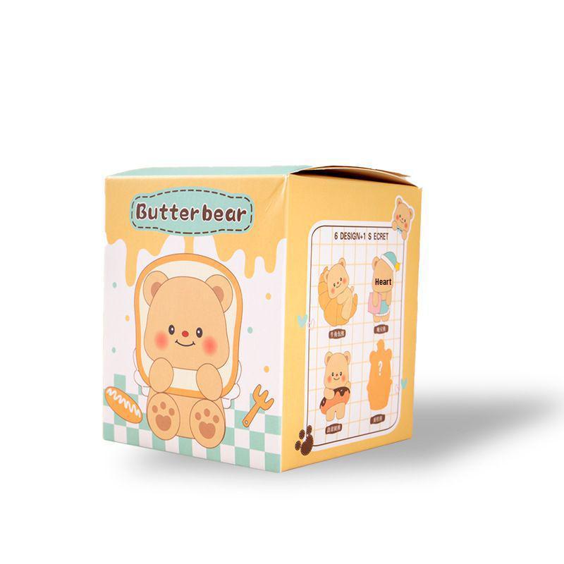 

Butter Bear Blind Box Figure: Internet Celebrity Milky Little Bear Doll for Desktop or Car Decoration and Birthday Gift. Butter Bear Series