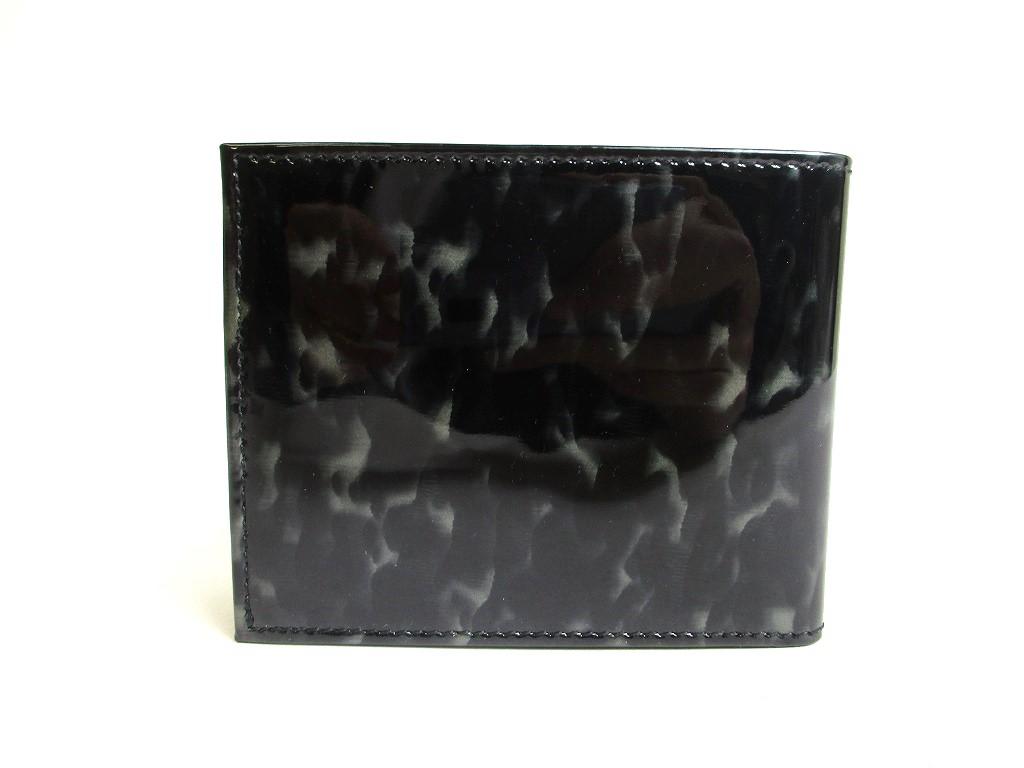 Authentic Jimmy Choo Black Patent Leather Bifold Bill Wallet Card Holder #a515  Refurbished