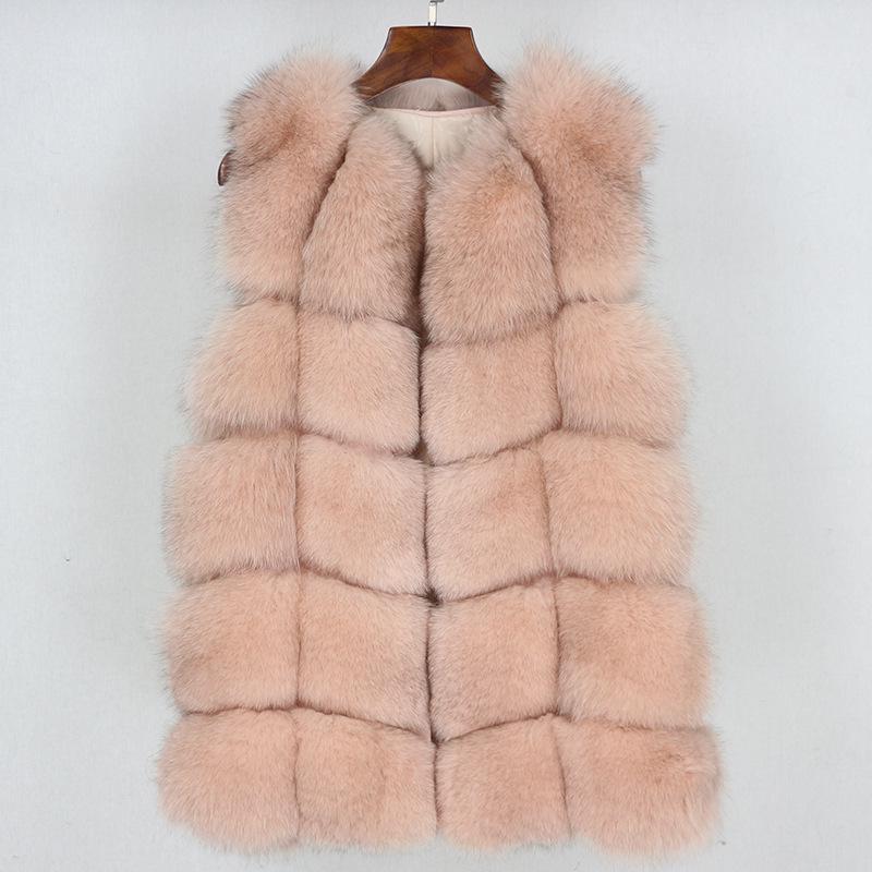 Dame 2023 Vintermote Ekte Revepels Slim Vestjakke