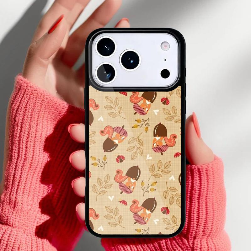 Funny Animal Squirrel Phone Case for iPhone 17 16 15 14 13 Pro Max Back Cover for 12 11 Pro Coque