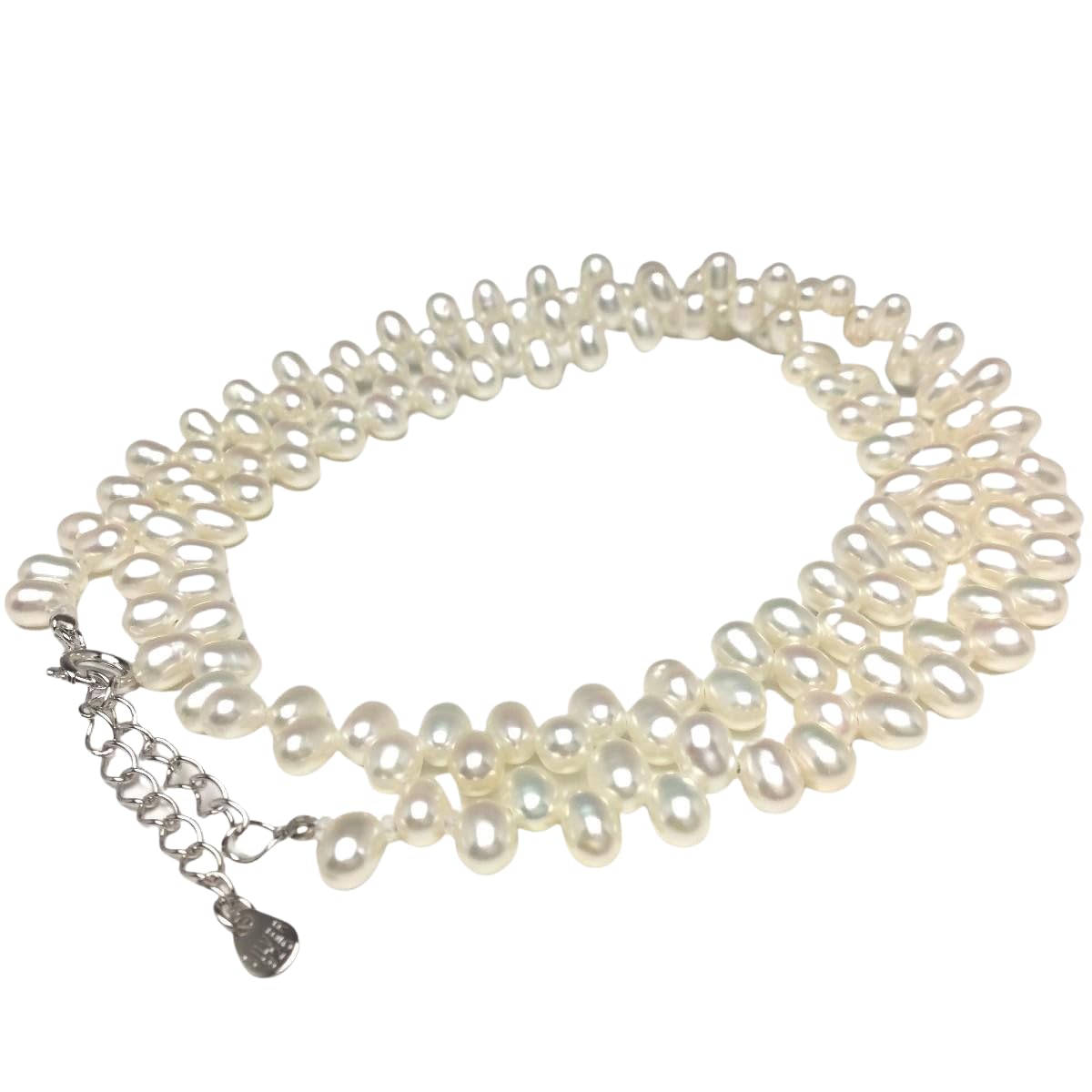 

Isowa Pearl (Ise-Shima pearl specialty store) Freshwater pearl necklace 3.5-4.0mm White Silver Adjustable 70137