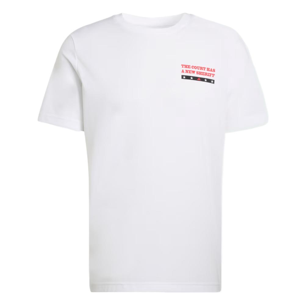 Adidas T Shirts Men s White Crew Neck Moderate KB9433 L
