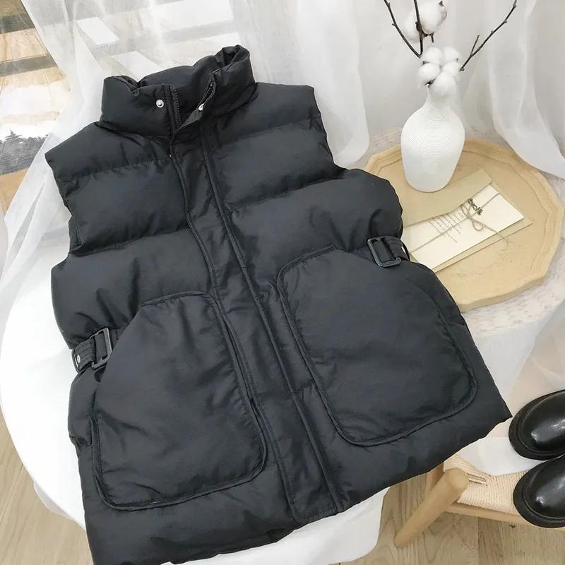 Women Autumn Winter Loose Korean Version Sleeveless Vest Jacket Ladies Temperament Waistcoat Coat