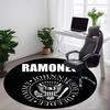 1 Stück Ramones Emblem Büro Runder Teppich, Unter Bürostühlen Schlafzimmer Wohnzimmer Heimdekoration, In verschiedenen Größen erhältlich