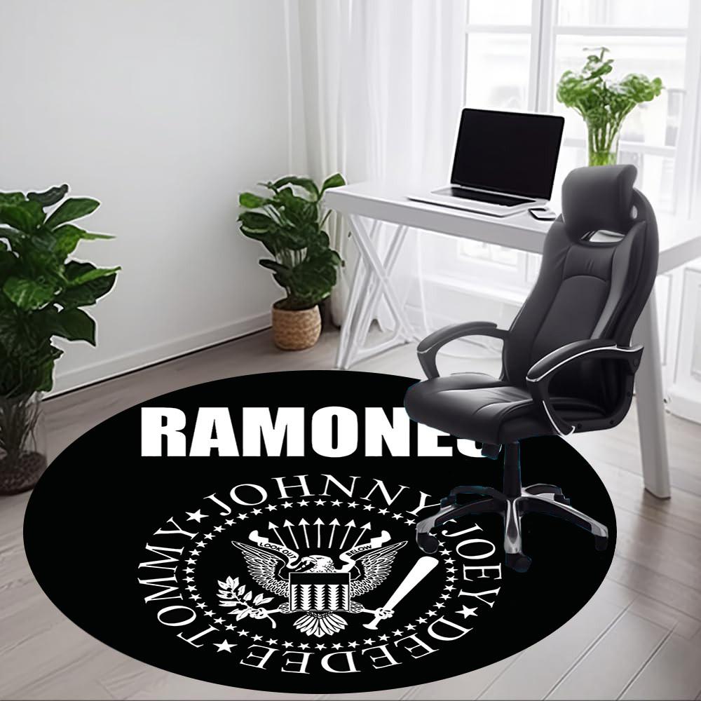 Ramones Emblem Office Round Area Rug, Under Office Chairs Bedroom Living Room Home Decor, a1022373