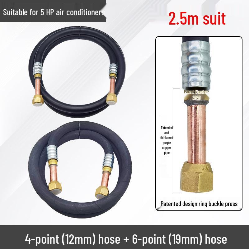 Air Conditioner Copper Connection Hose for Indoor/Outdoor Units - 1HP To 5HP Compatible, Weld-Free Design