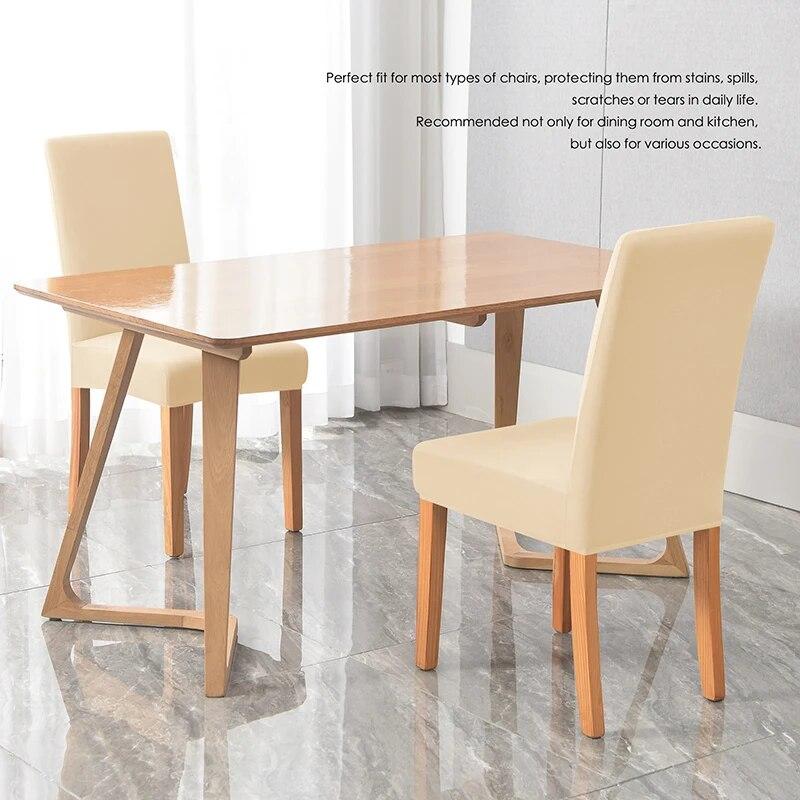 Universal Plain Chair Cover Stretch Solid Color M Size Seat Covers for Dining Room Office Kitchen Home Decor No 100% Waterproof
