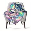 Unicorn'S Colorful Tentacles Customize Your Name Blanket Used For Chair Office Sofa Bed Camping Soft And Warm Giving Friends And Relatives Birthday