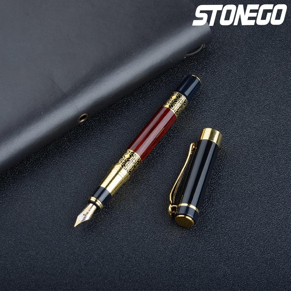 Classical Wood Grain Fountain Pen Roller Pen High-Grade Business Signature Pen 0.5mm Office School Supplies