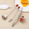 New Portable Cute Dinnerware Sets 316 Stainless Steel Fork Spoon Chopstick Set With Cutlery Box Reusable Tableware Set