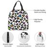 Orange Leopard Insulated Lunch Bag for Kids School Cooler Thermal Food Box Tote Portable Lunch Boxes Container