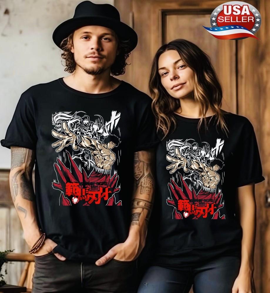 

baki T-shirt, baki hanma T-shirt,baki the grappler T-shirt, yujiro hanma T-shirt S